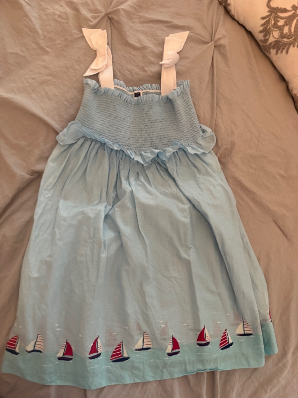Janie and Jack sailboat swim cover/dress size 7